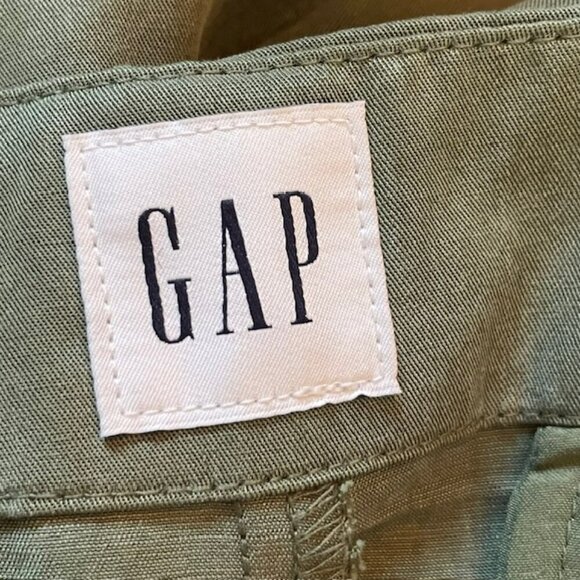 Gap Soft Suit Trouser High Rise Wide Leg Jungle Green Dress Pants NWT 4 Petite - Picture 10 of 13